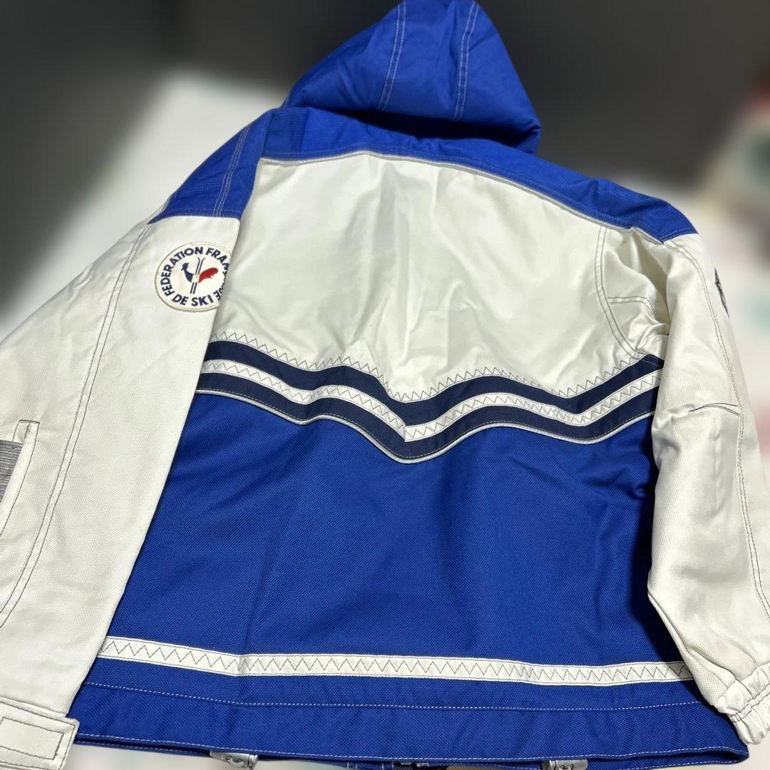 ellesseエレッセ　フランス代表ココリコ　スキーウェア 上下セットM白ブルー