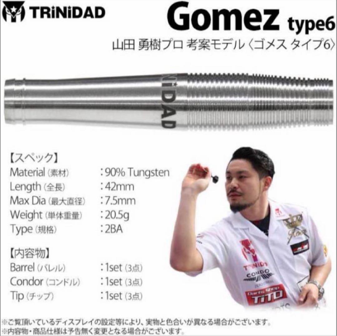 【ダーツセット/ゴメス6/コンドルAXEフライト/コンドルチップ付き】山田勇樹