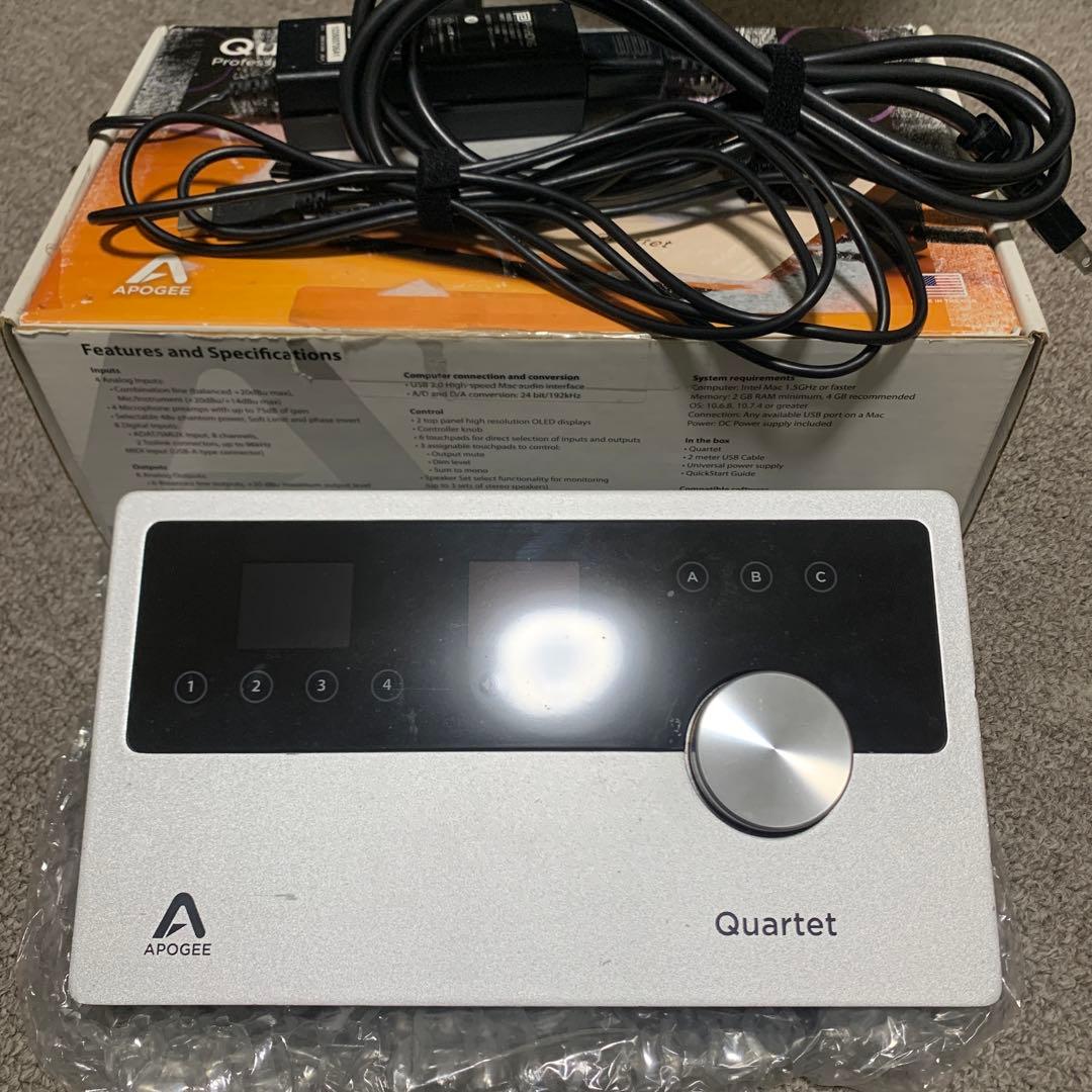 apogee アポジー　quartet クアルテット　オーディオインターフェース