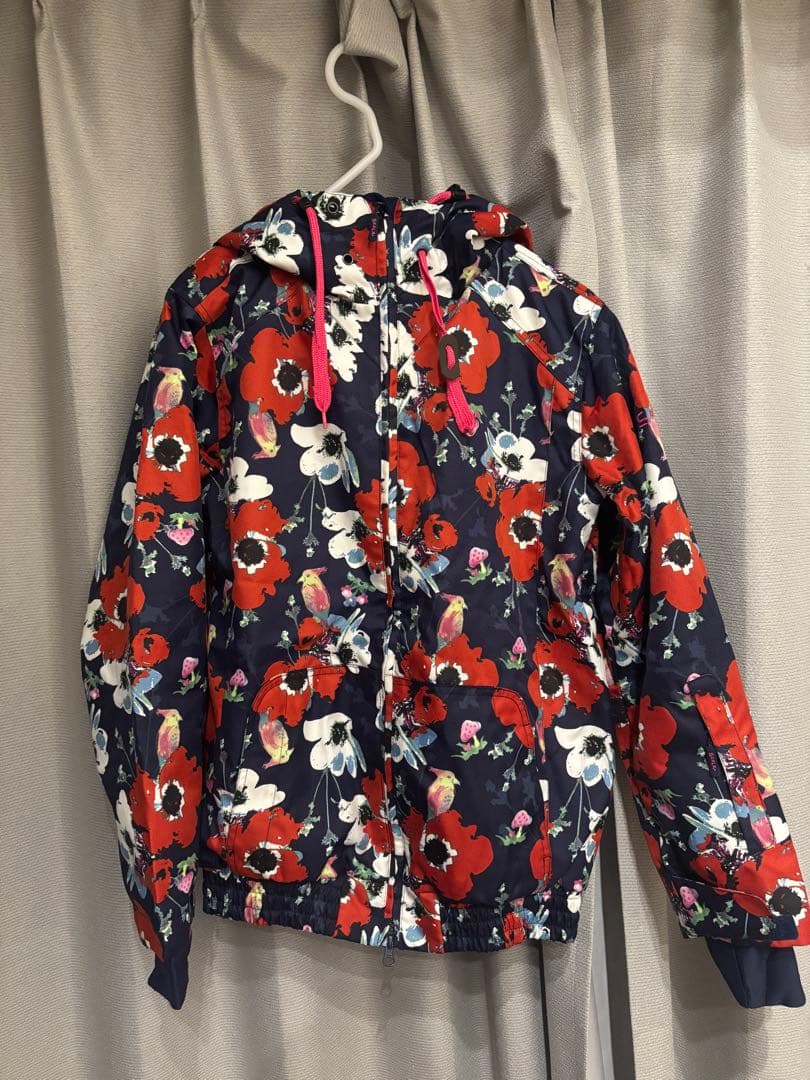 【レア】スノーボードウェア　上下セット　ネイビー花柄　スカラー