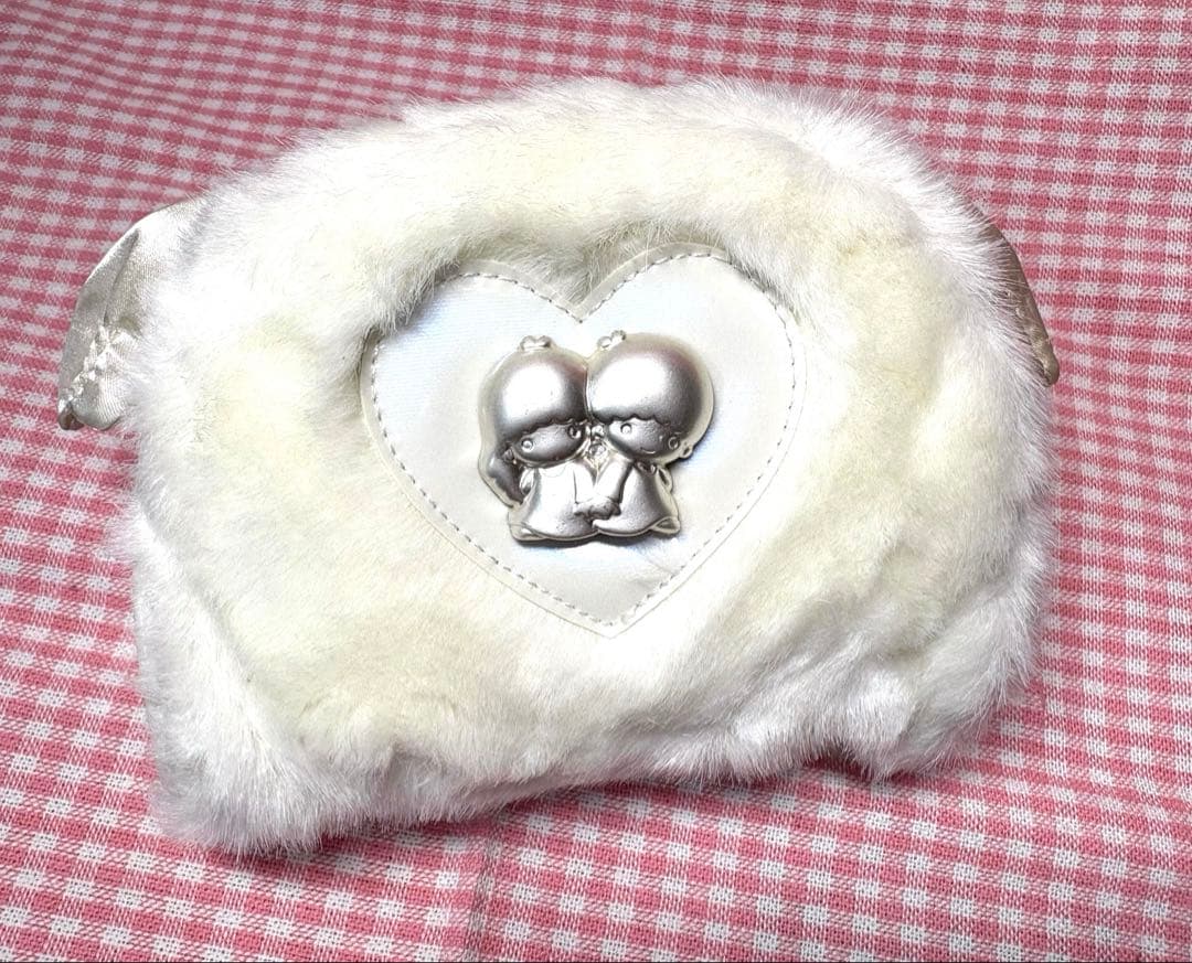 超激レア　未使用　1999年　キキララ ボア　ファー　ポーチ　エンジェル　非売品