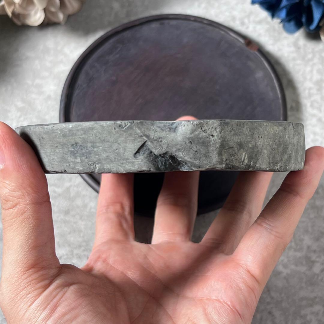 【美術館級】中国 蓮花文軒丸瓦硯 6-8世紀 南北朝瓦硯 連弁瓦 軒丸瓦 鐙瓦