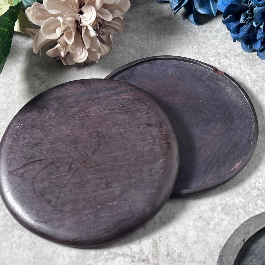 【美術館級】中国 蓮花文軒丸瓦硯 6-8世紀 南北朝瓦硯 連弁瓦 軒丸瓦 鐙瓦