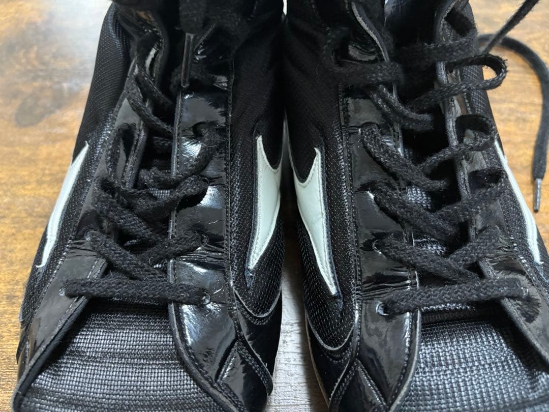 Mizuno ミズノ ボクシングシューズ 黒/白 ハイカット25.5cm