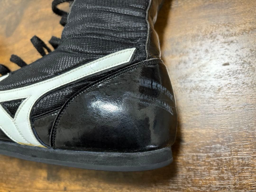 Mizuno ミズノ ボクシングシューズ 黒/白 ハイカット25.5cm