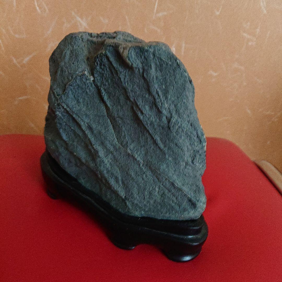 鳥取県 佐治川石 3.4㎏ 天然石 鑑賞石 プロ台座付き