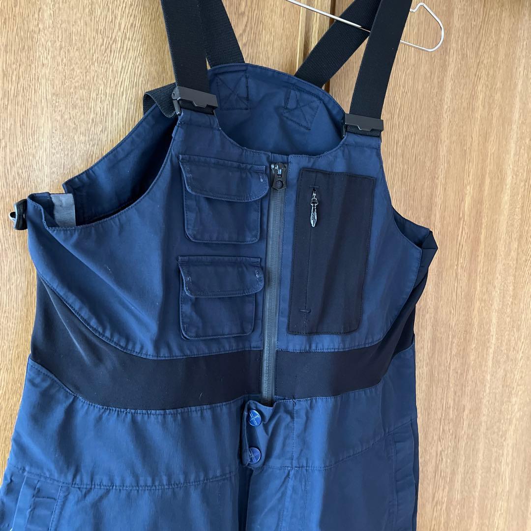 パーマネントユニオン　ビブパンツ　ネイビーオーバーオール スノーボードウェア