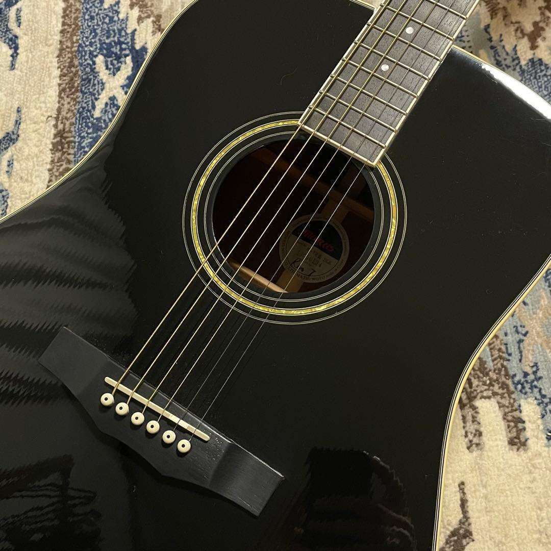 Morris M-12II BLK スプルース トップ単板 ケース&セット付き