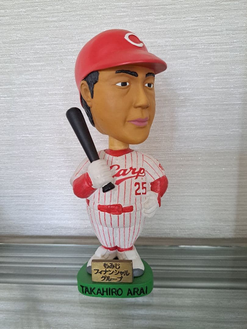広島カープ/新井貴浩氏/置物/記念品/人形 首振り人形