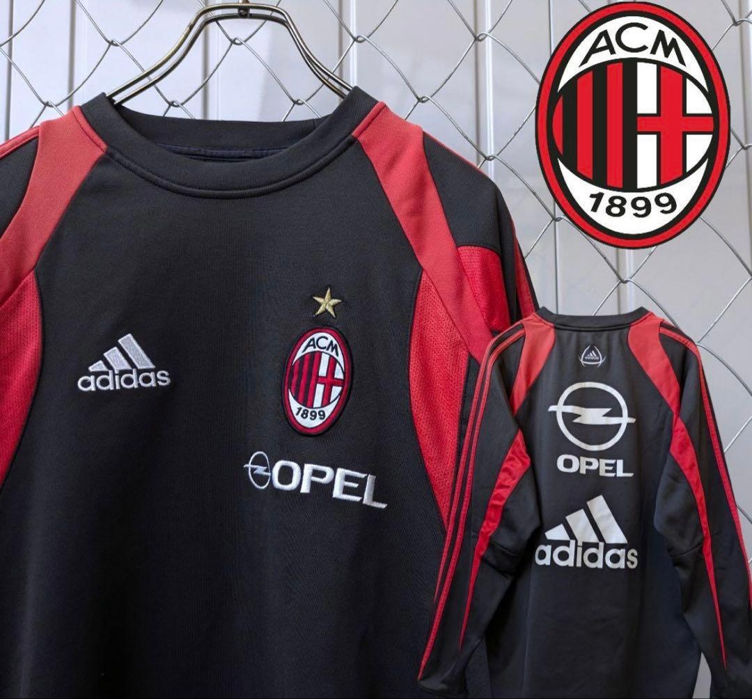 00s　adidas　ACミラン　サッカー　セリエA　選手用トレーニングシャツ