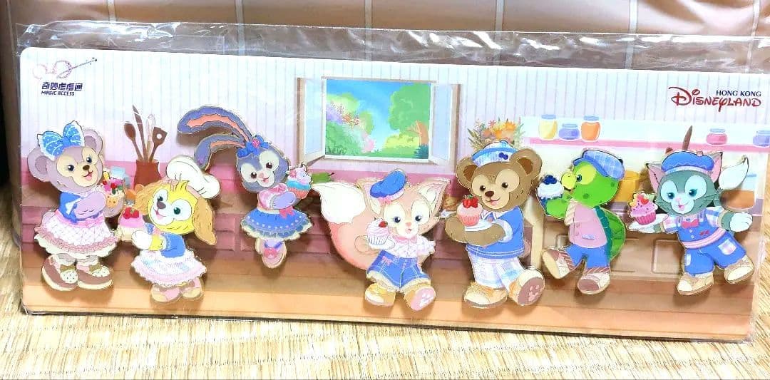 【非売品　香港ディズニー限定】ダッフィー&フレンズ　年パス　ピンバッチ