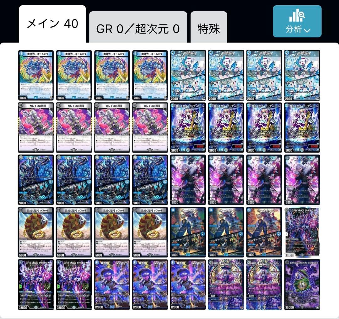 青黒コンプレックスデッキ　3重スリープ付き