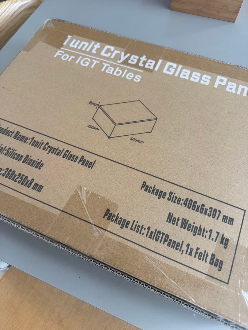 デバイスワークスIGTテーブル用クリスタルガラスパネル