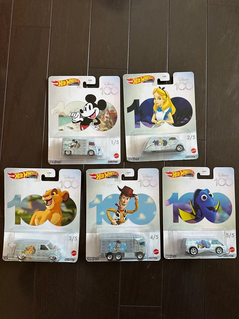ホットウィール ディズニー100周年記念　5個セット