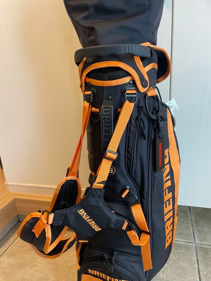 BRIEFING キャディバッグ ブラック/オレンジ
