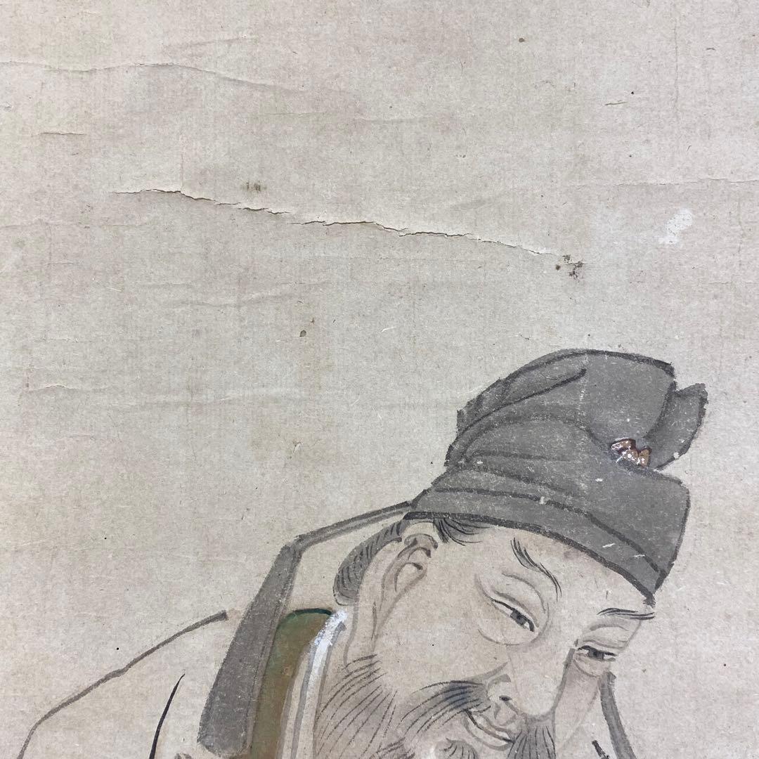 掛軸 白雪 三貴人 箱無し アンティーク 時代物 A-4