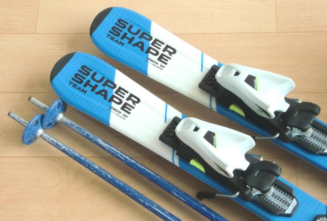 ■■送料無料■HEAD■子供用スキーフルセット■板107靴21■WAX済■■