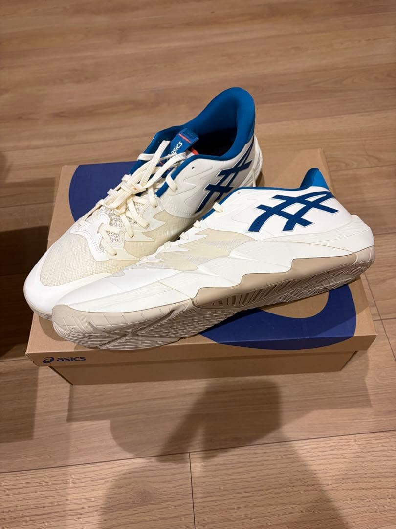 ASICS バスケットボールシューズ ホワイト/ブルー