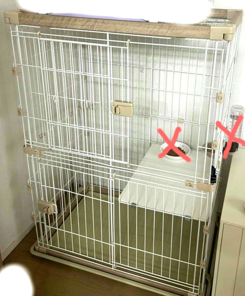 アイリスオーヤマ 猫 ケージ ウッディ 2段 ライトナチュラル