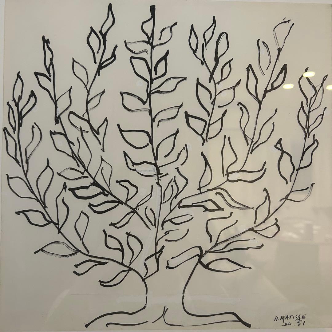 【直接埼玉引き取り可能】低木 アンリマティス ポスター フレーム付き