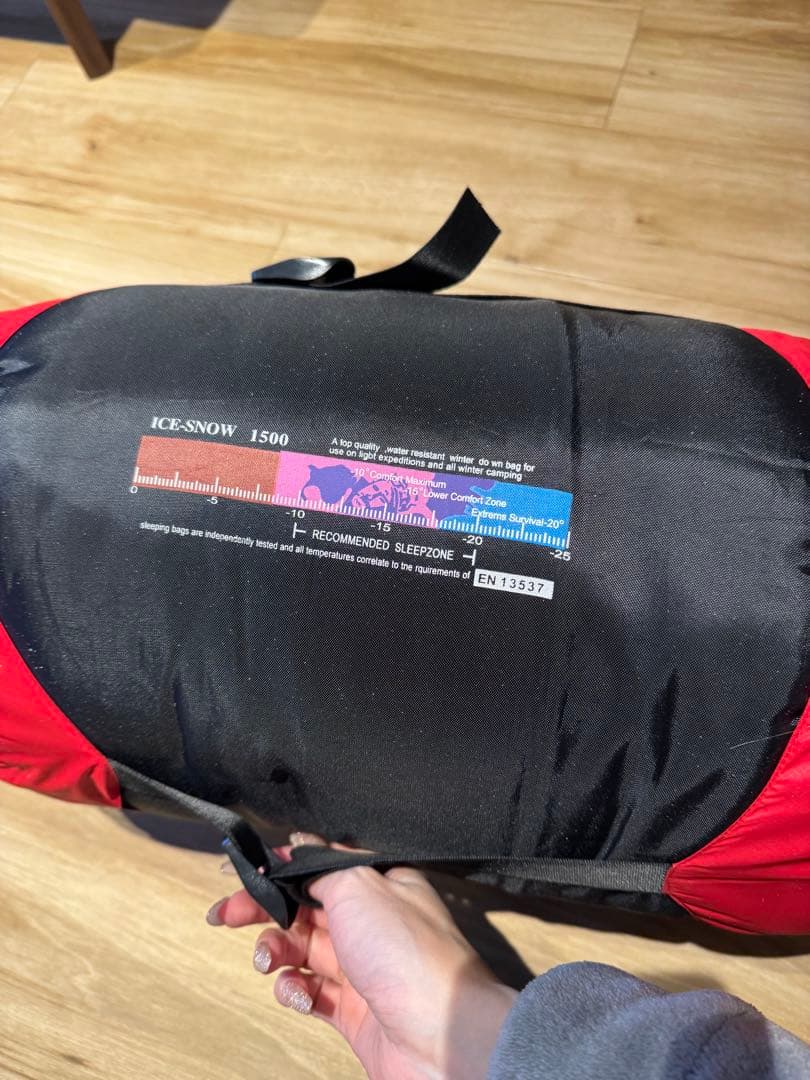 【美品】Fengzel Outdoor 寝袋 シュラフ 封筒型 ダウン1500g