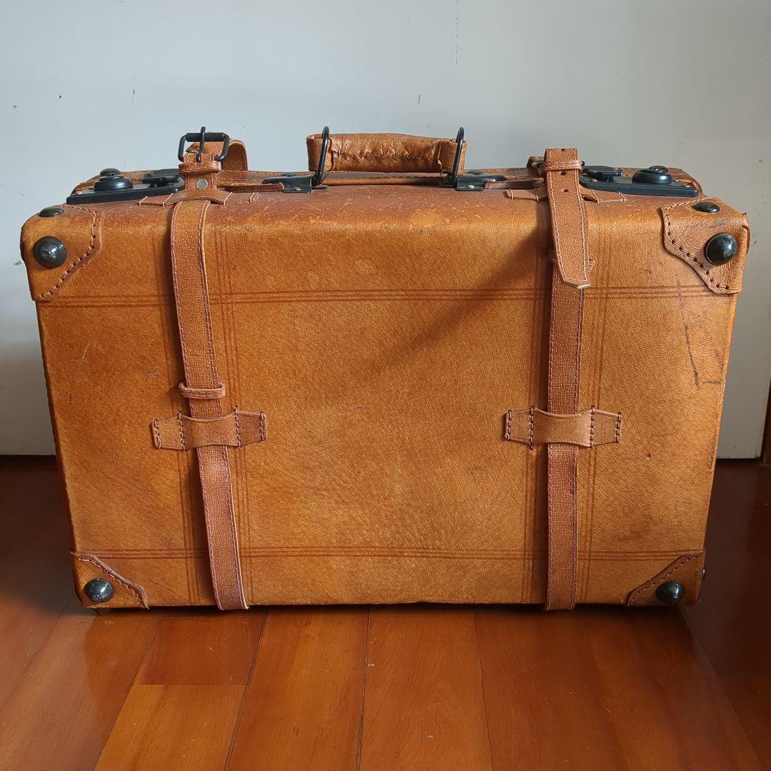 アンティーク　レザースーツケース　トランク　レトロ雑貨