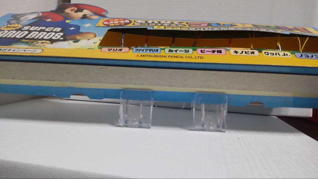 三菱uni店頭用非売品☆スーパーマリオミニフィギュアストラップ8種セット