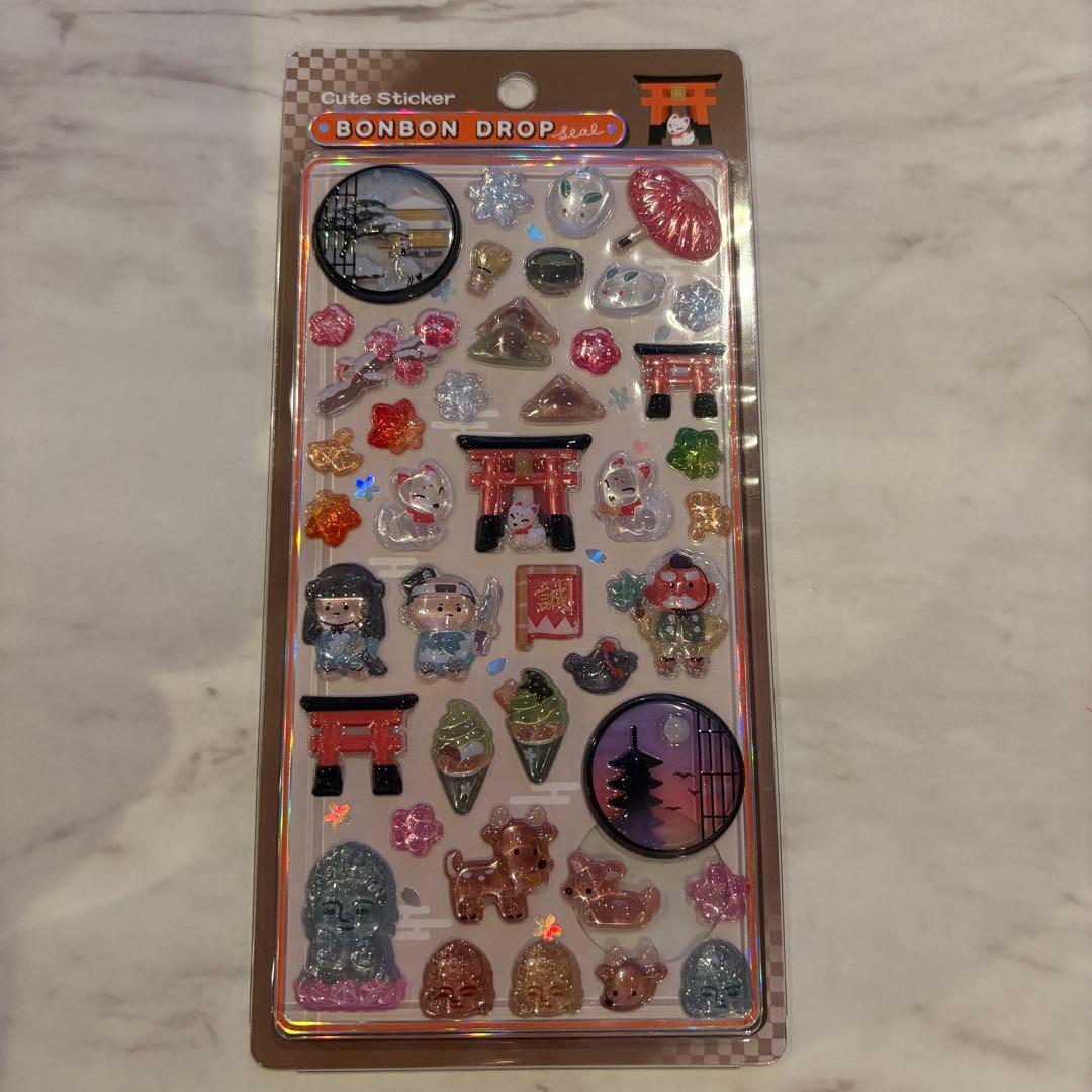 【新品未開封】BONBON DROP 和柄 シールセット 5枚 ボンドロ 正規品