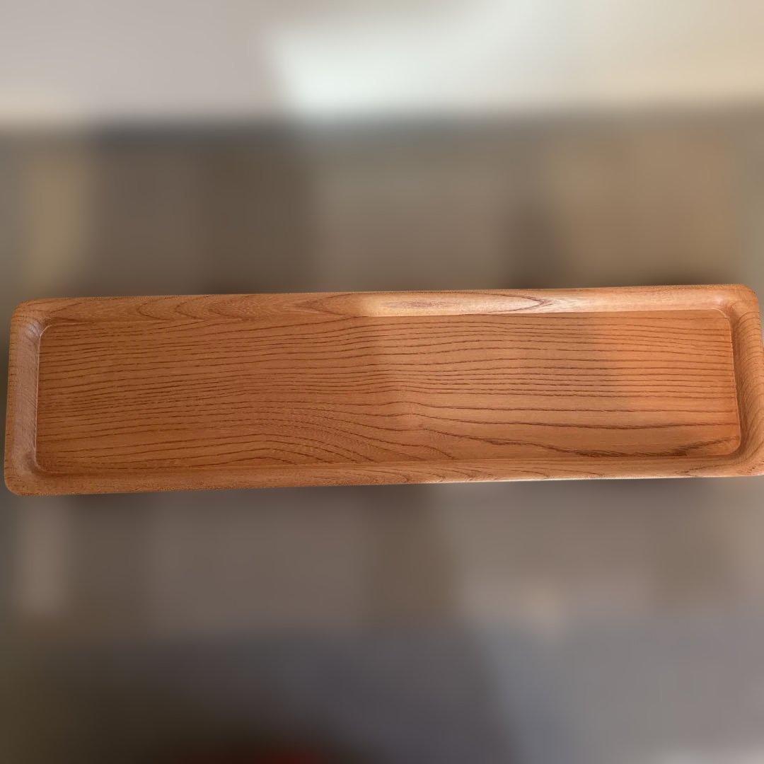 煎茶道具　煎茶盆　一文字盆　欅製