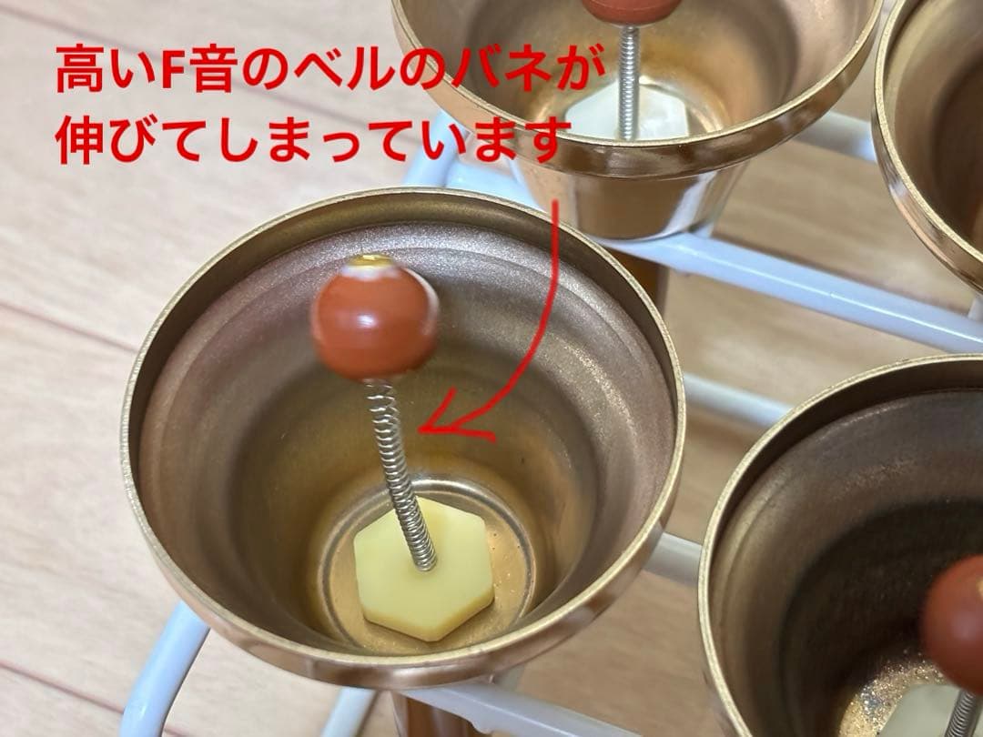 ミュージックベル UCHIDA 24音セット スタンド•ケース•取説付き 中古品