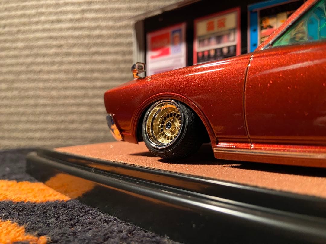 1/24 330 セドリック カスタム　ジオラマ　クリアケース付　旧車