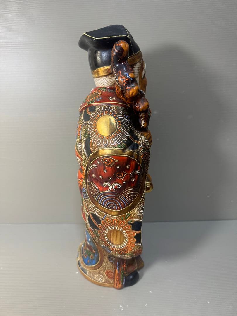 2500 九谷焼 寿老人 置物 縁起物　38cm 時代物