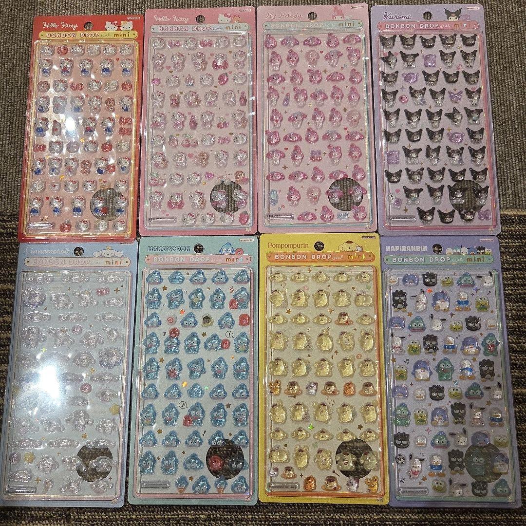 正規品　サンリオ ボンボンドロップシール　ミニ　８種類