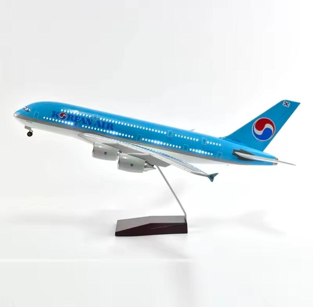 大韓航空 エアバス A380 1/160 大型サイズ LED照明点灯