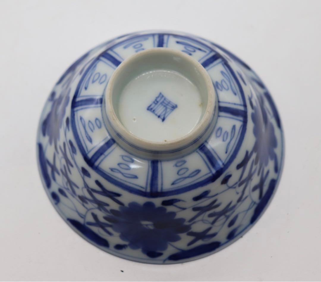 中国　清時代　染付お碗6点　送料込み0211