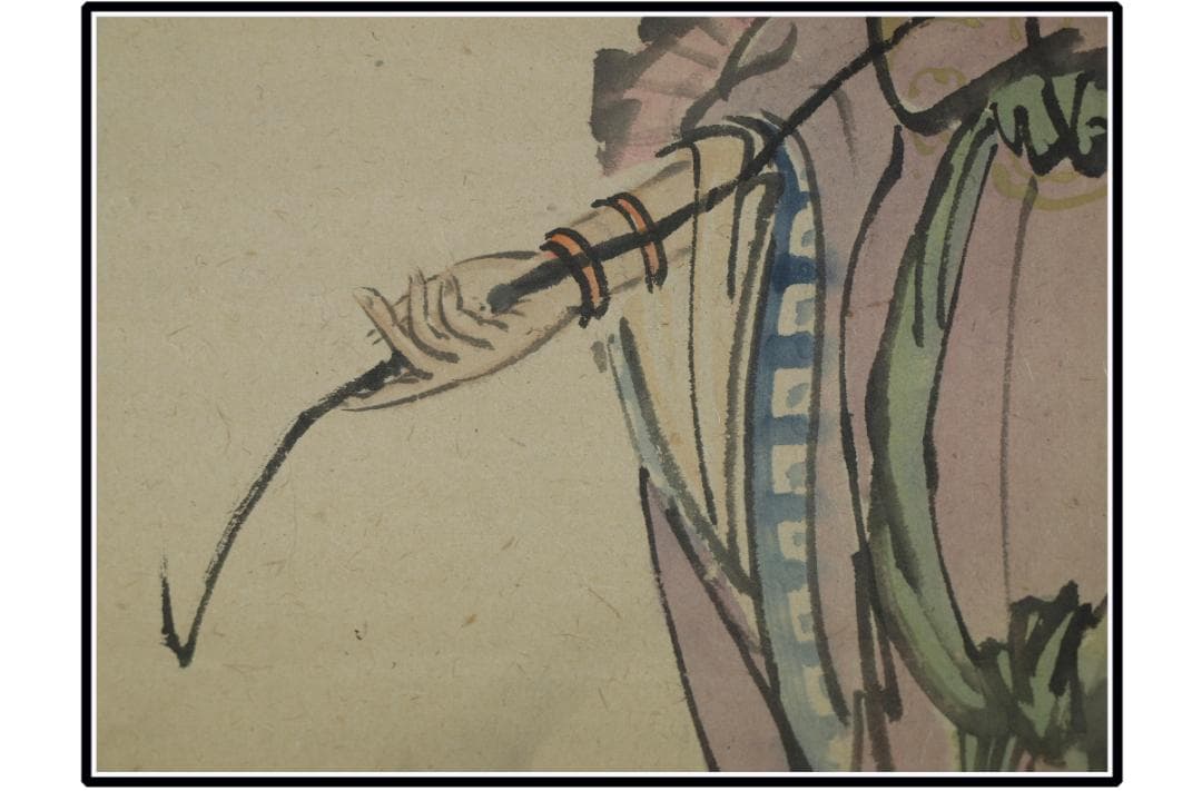 人絵 日本江戸時代肉筆掛け軸6　希少※激安骨董品 X964C15-3