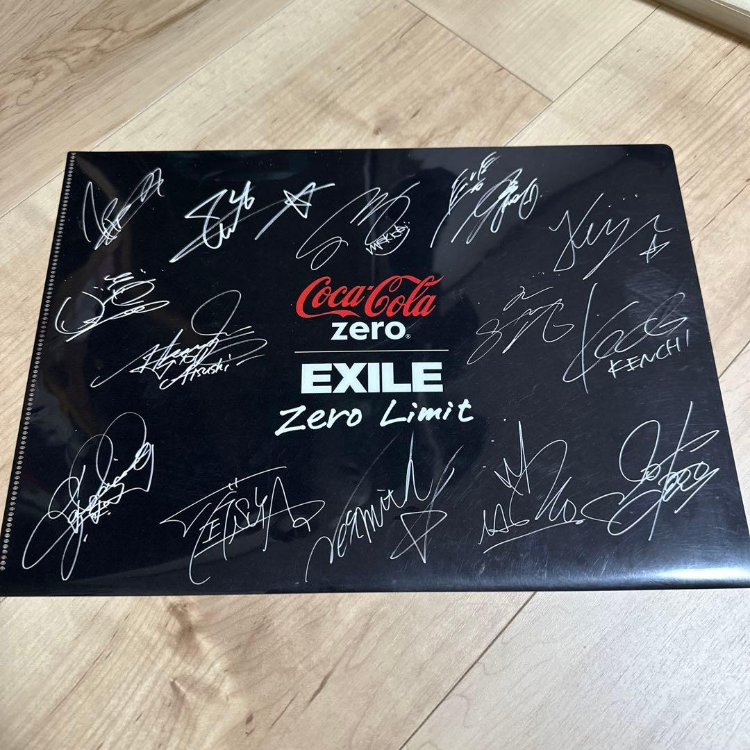 EXILE サイン入りクリアファイル Coca-Cola Zero