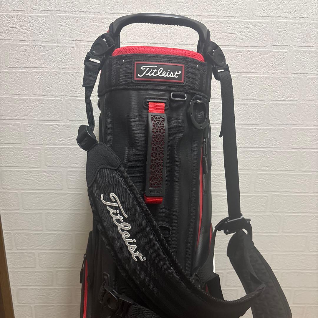 ⭐︎ブルースカイ　タイトリスト　 スタンドキャディバッグ 黒/赤