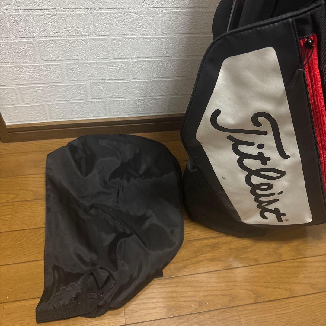 ⭐︎ブルースカイ　タイトリスト　 スタンドキャディバッグ 黒/赤