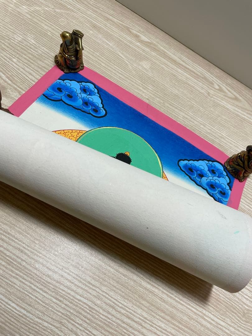 《 チベット密教　1点物 》 手描き　曼荼羅　釈迦　仏陀　仏教　密教