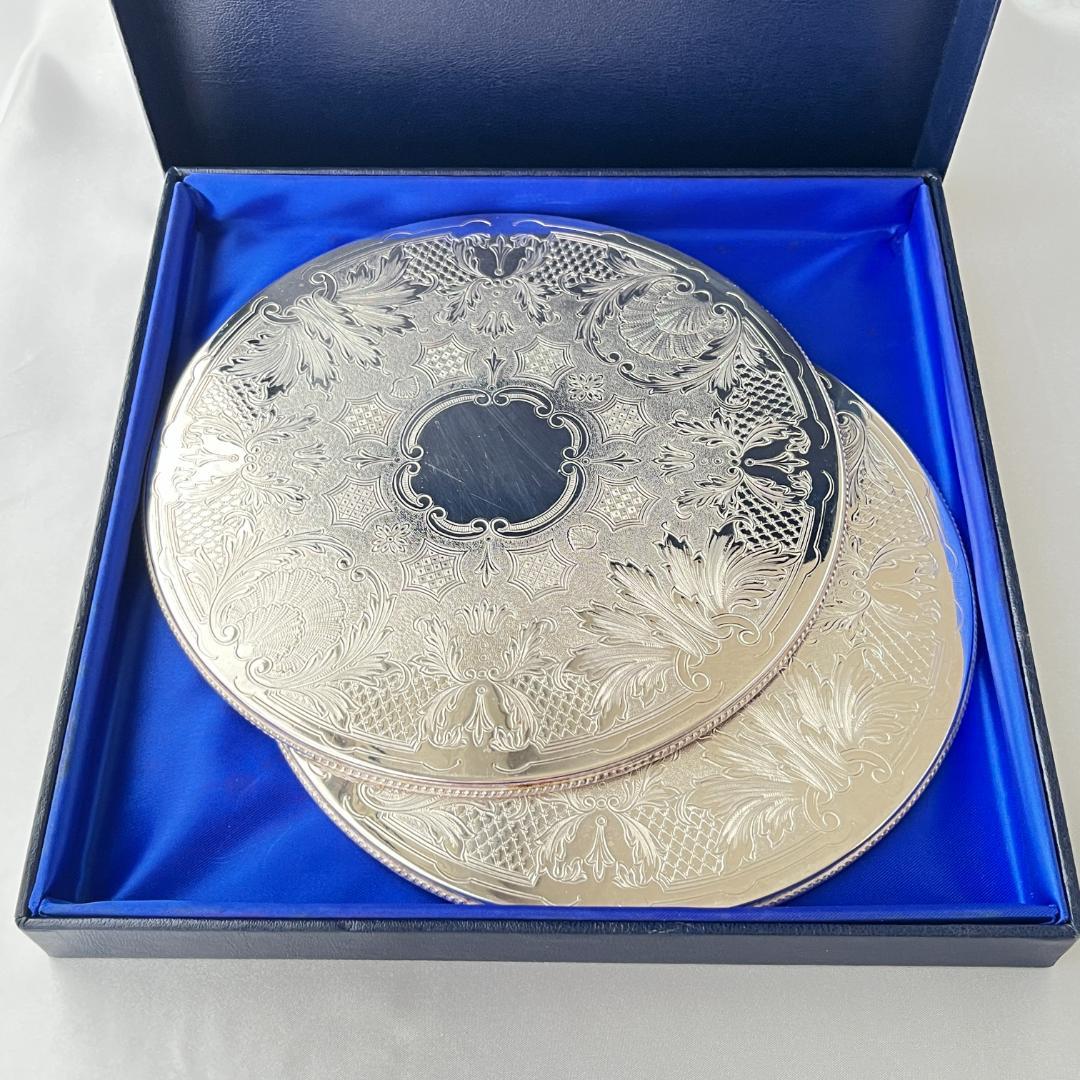 【英国】ビクトリアンのプレースマット 2枚組 22cm 大判 専用ケース