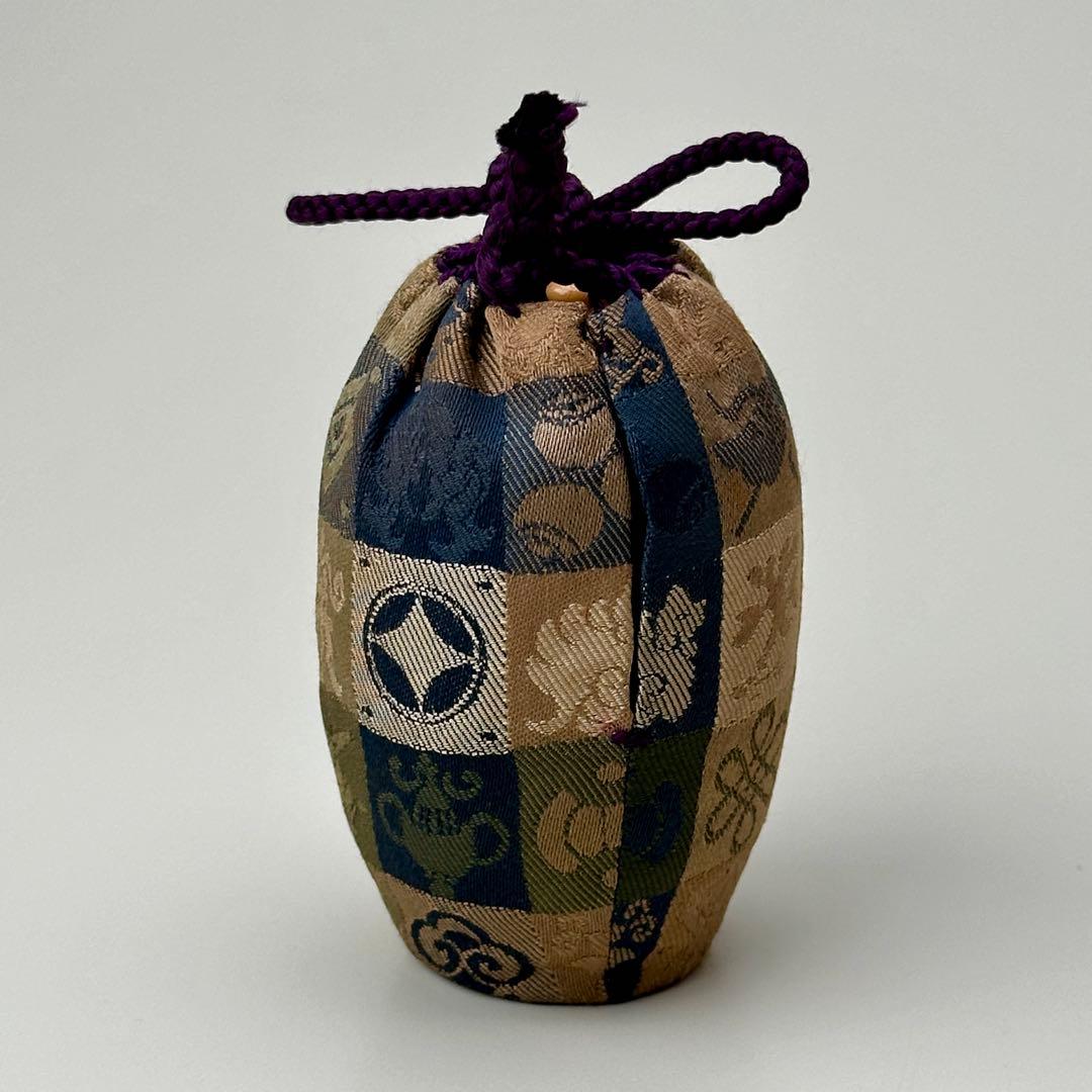 江戸後期頃 茶入れ 茶道具 時代物 仕覆付き 骨董品　アンティーク