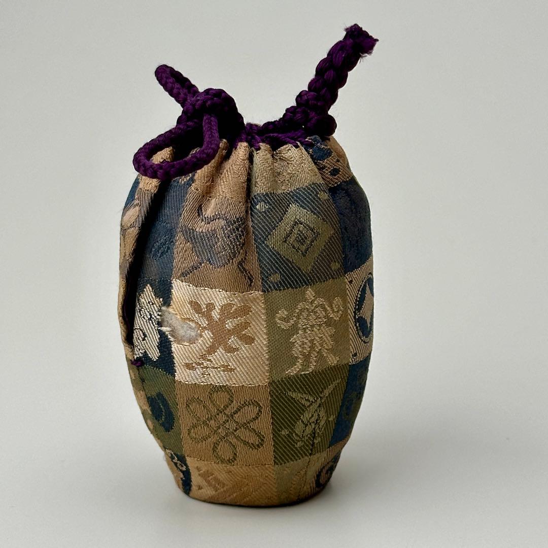 江戸後期頃 茶入れ 茶道具 時代物 仕覆付き 骨董品　アンティーク