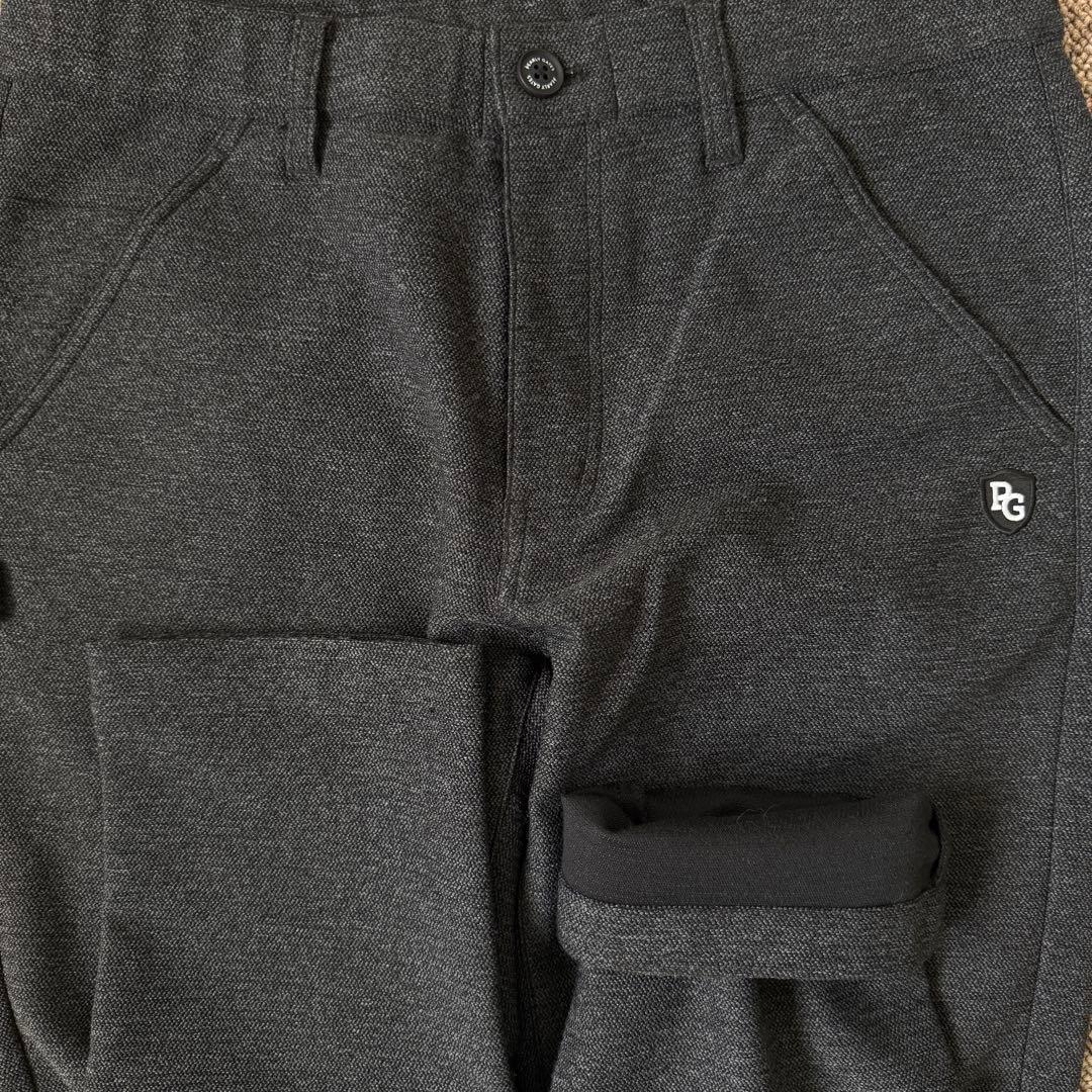 パーリーゲイツ　パンツ　M〜L相当　チャコールグレー　秋冬　グレー　コットン　4