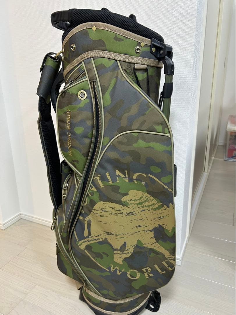 【新品】HUNTING WORLD ゴルフ キャディバッグ　トラベルカバー付き
