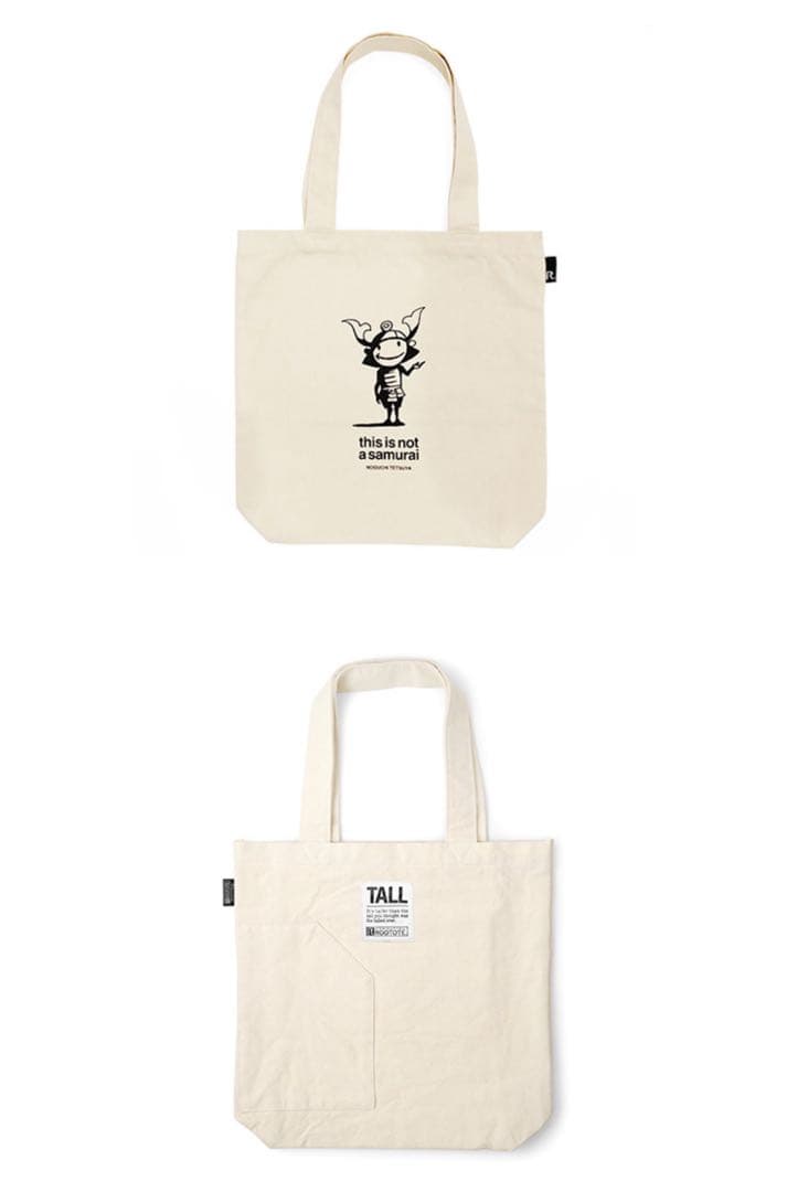 野口哲哉 作家直筆サイン直筆彩色入り トートバッグ 野口哲哉展 SAMURAI