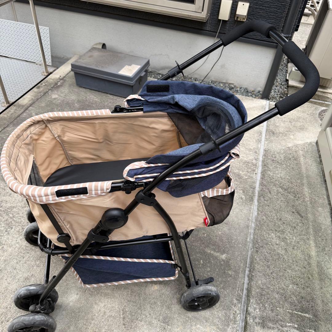 GEX ジェックス わんわんカート 多頭用 DXplus-N デニム柄×ベージュ