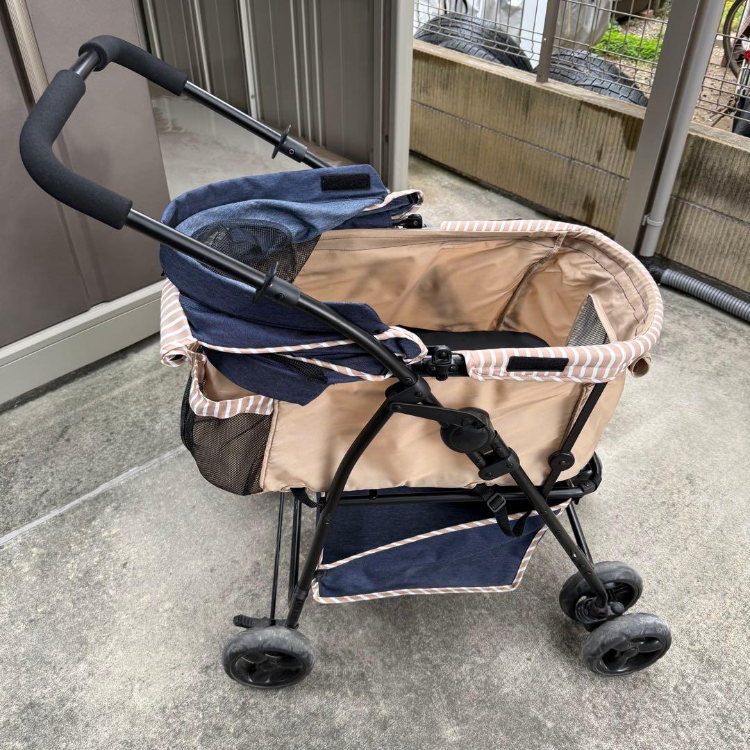 GEX ジェックス わんわんカート 多頭用 DXplus-N デニム柄×ベージュ