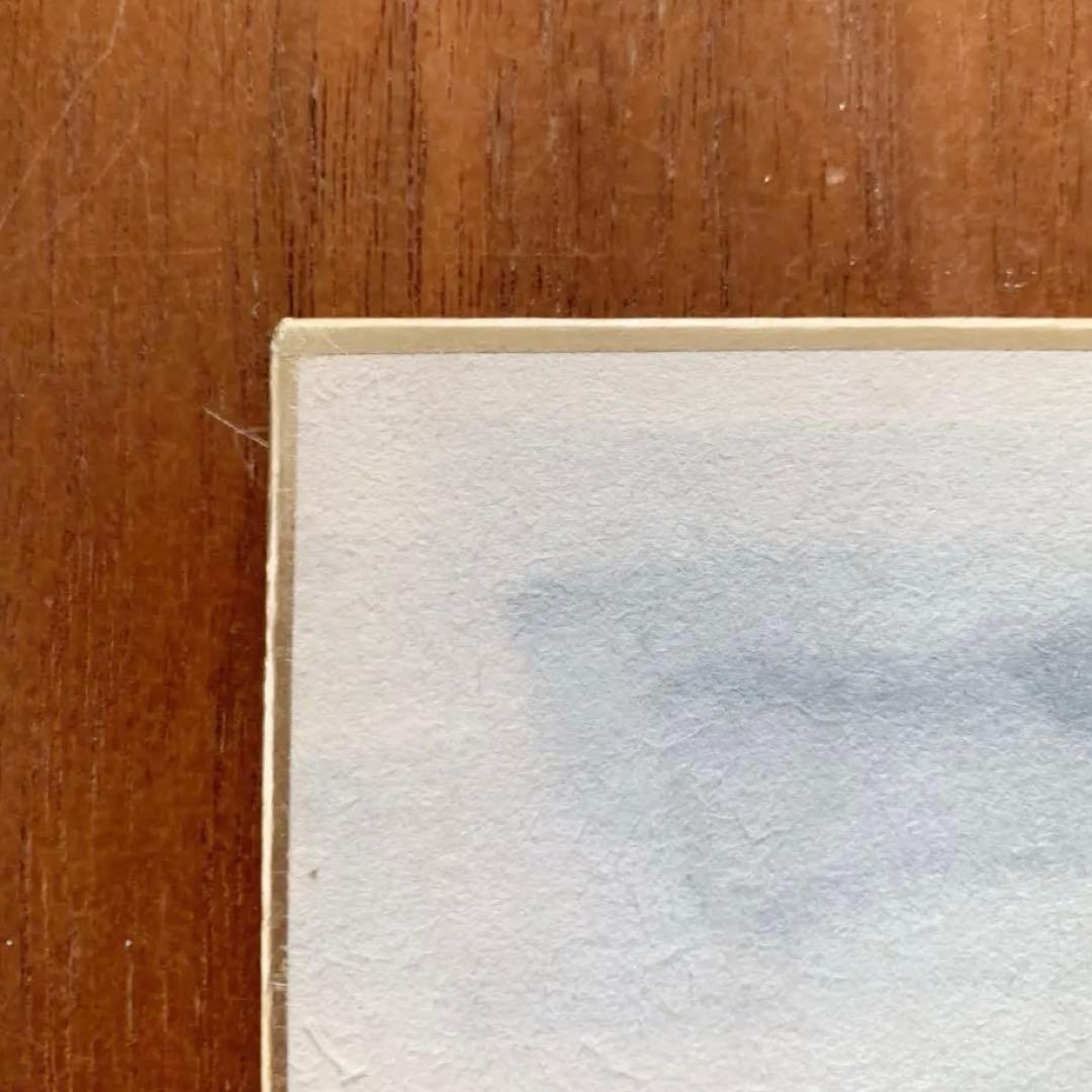 水墨画 自然風景 署名あり 約24cm x 27 cm