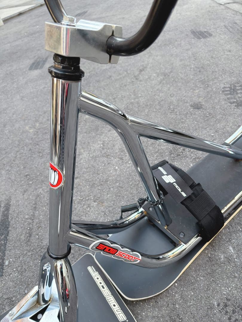 スノースクート　メッキフレーム　非貫通ブッシュ　キャスター付きキャリーバッグ